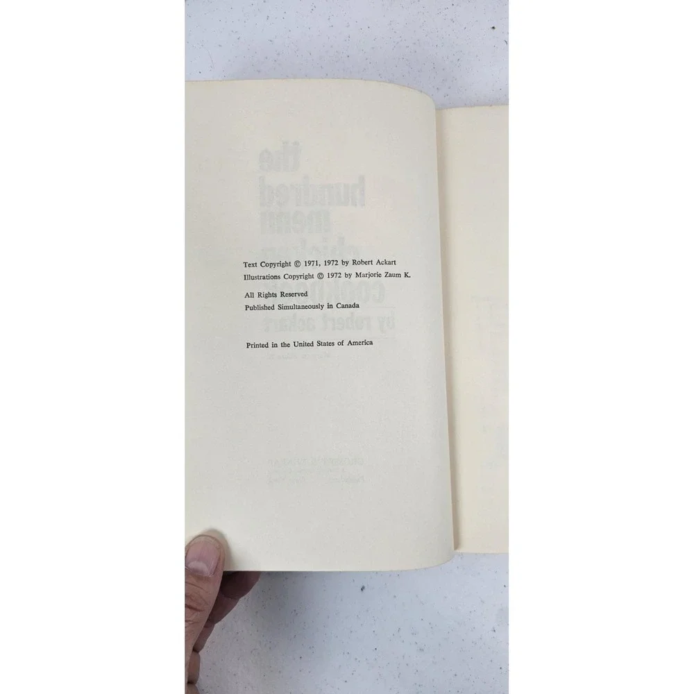 The Hundred Menu Chicken Cookbook‎ Robert Ackart 1972 Vintage HC